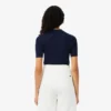 3D-Rippstrick-Poloshirt-Kragen-Pullover aus Merinowolle 3D-Rippstrick-Poloshirt-Kragen-Pullover aus Merinowolle