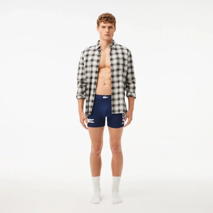 3er-Pack Boxershorts für Herren mit Krokodil-Taillenband 3er-Pack Boxershorts für Herren mit Krokodil-Taillenband
