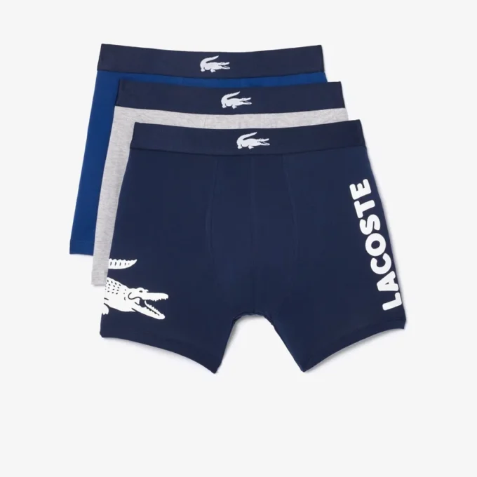 3er-Pack Boxershorts für Herren mit Krokodil-Taillenband 3er-Pack Boxershorts für Herren mit Krokodil-Taillenband