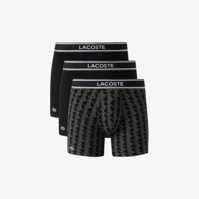 3er-Pack Boxershorts für Herren mit Monogramm-Print 3er-Pack Boxershorts für Herren mit Monogramm-Print