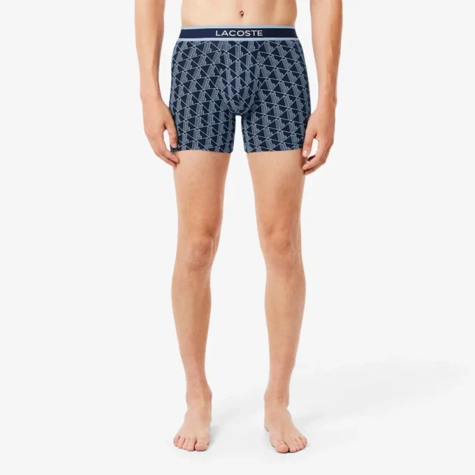 3er-Pack Boxershorts für Herren mit Monogramm-Print 3er-Pack Boxershorts für Herren mit Monogramm-Print