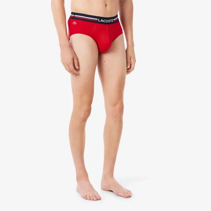 3er-Pack Herren-Slips aus Baumwolle mit Logo am Bund 3er-Pack Herren-Slips aus Baumwolle mit Logo am Bund