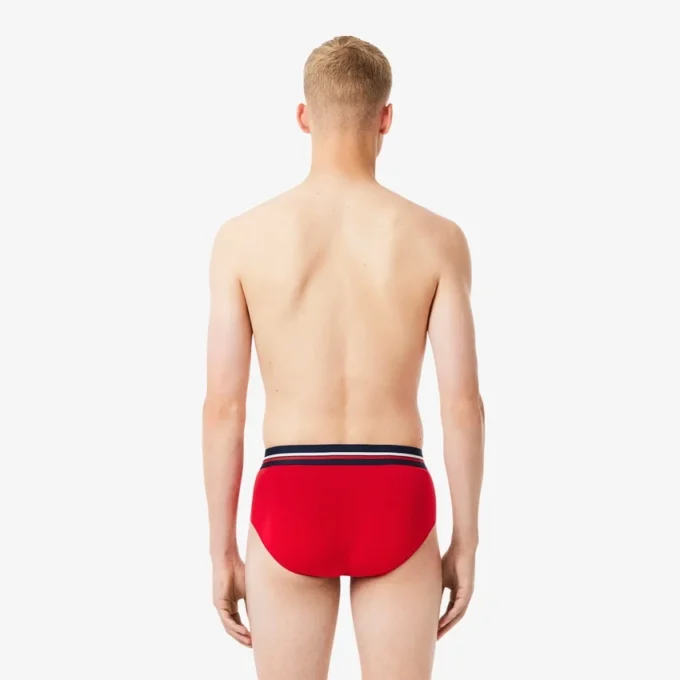 3er-Pack Herren-Slips aus Baumwolle mit Logo am Bund 3er-Pack Herren-Slips aus Baumwolle mit Logo am Bund