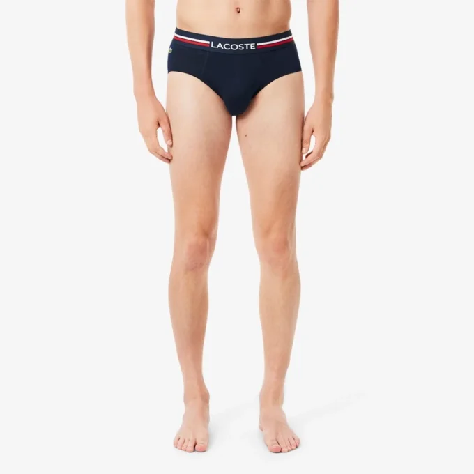 3er-Pack Herren-Slips aus Baumwolle mit Logo am Bund 3er-Pack Herren-Slips aus Baumwolle mit Logo am Bund