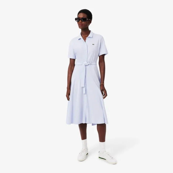 Ausgestelltes Mini-Poloshirt-Kleid für Damen Ausgestelltes Mini-Poloshirt-Kleid für Damen