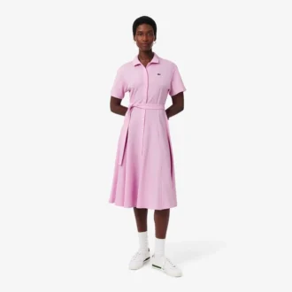 Ausgestelltes Mini-Poloshirt-Kleid für Damen