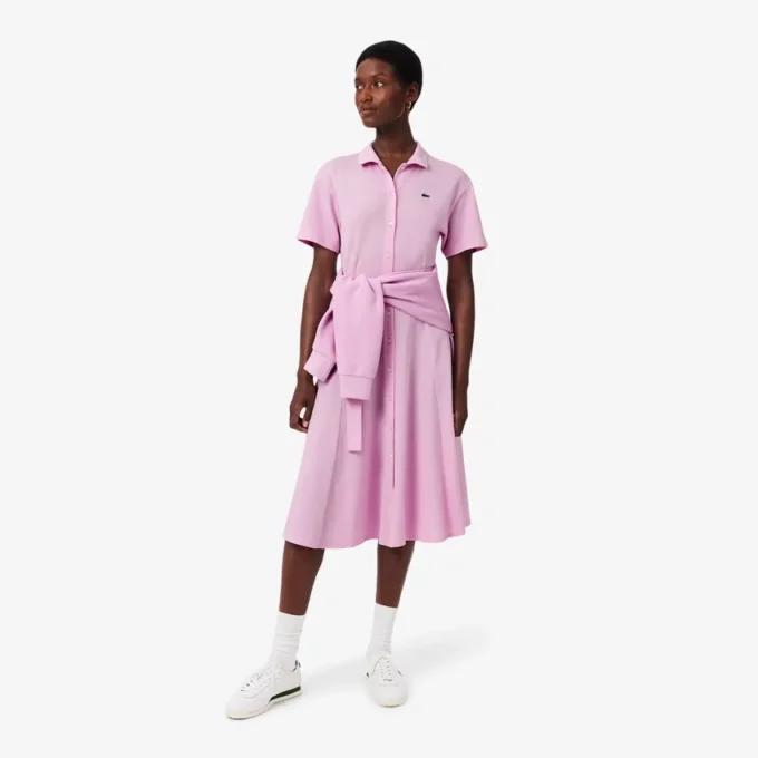 Ausgestelltes Mini-Poloshirt-Kleid für Damen Ausgestelltes Mini-Poloshirt-Kleid für Damen