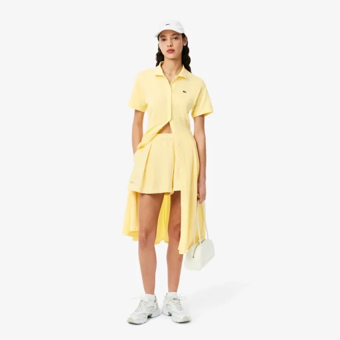 Ausgestelltes Mini-Poloshirt-Kleid für Damen Ausgestelltes Mini-Poloshirt-Kleid für Damen