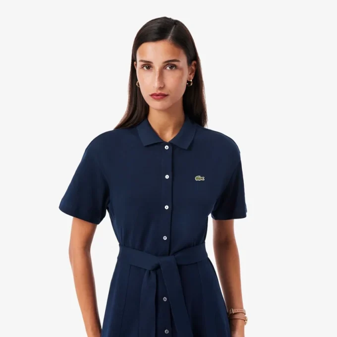 Ausgestelltes Mini-Poloshirt-Kleid für Damen Ausgestelltes Mini-Poloshirt-Kleid für Damen
