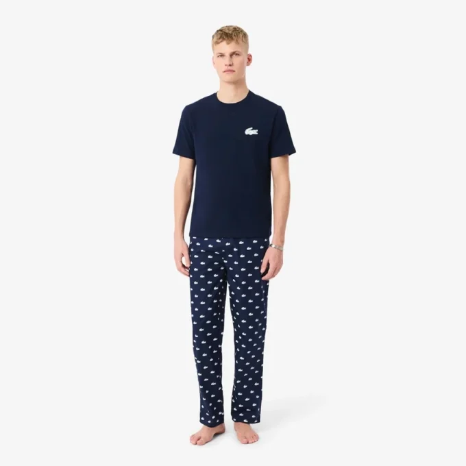 Baumwoll-Pyjama-Set mit Krokodil-Print Baumwoll-Pyjama-Set mit Krokodil-Print
