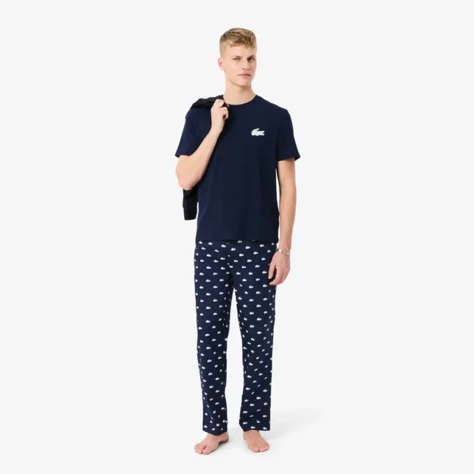 Baumwoll-Pyjama-Set mit Krokodil-Print Baumwoll-Pyjama-Set mit Krokodil-Print