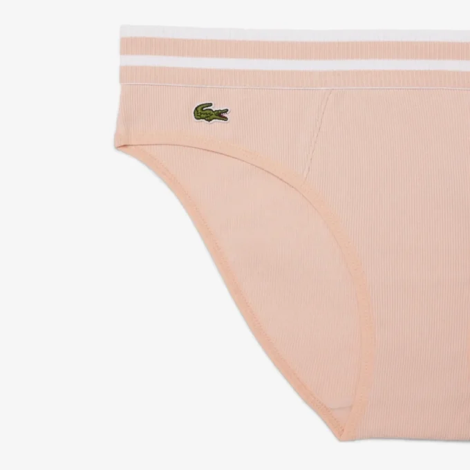 Baumwoll-Slip mit Streifen an der Taille Baumwoll-Slip mit Streifen an der Taille