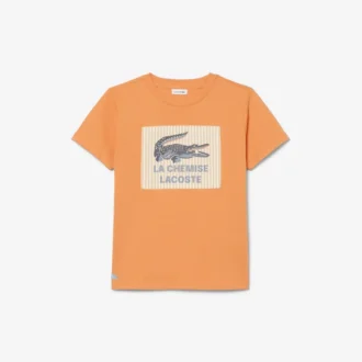 Baumwoll-T-Shirt mit Emblem