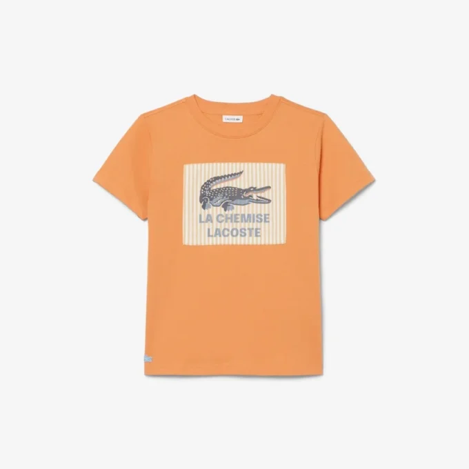 Baumwoll-T-Shirt mit Emblem Baumwoll-T-Shirt mit Emblem