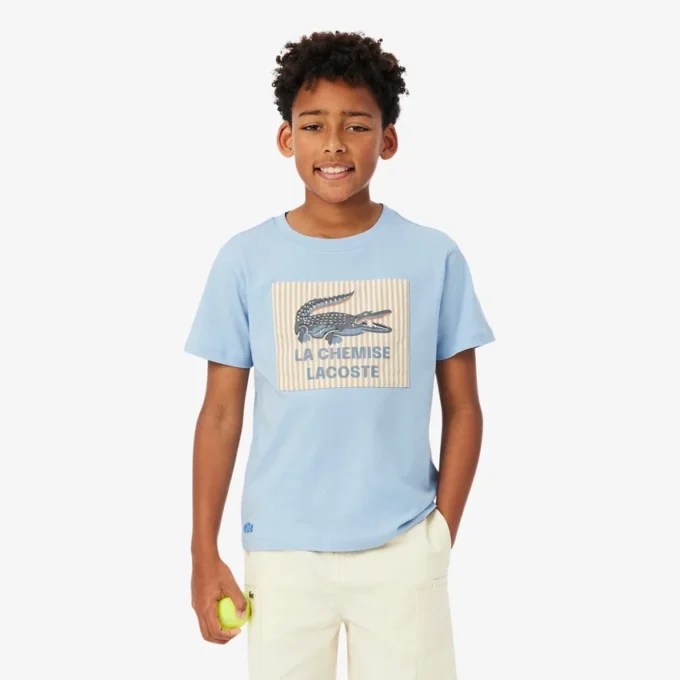 Baumwoll-T-Shirt mit Emblem Baumwoll-T-Shirt mit Emblem
