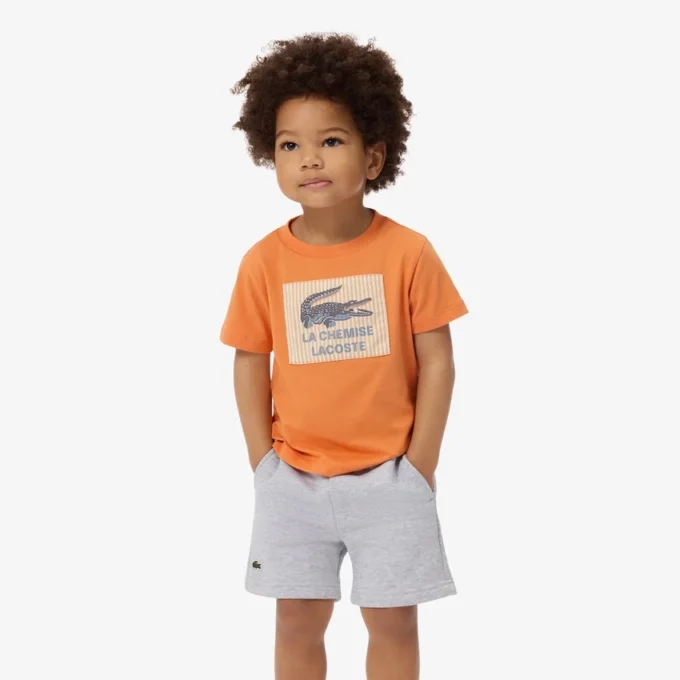 Baumwoll-T-Shirt mit Emblem Baumwoll-T-Shirt mit Emblem