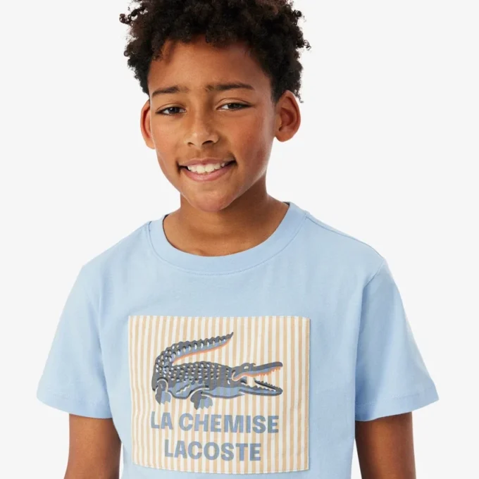 Baumwoll-T-Shirt mit Emblem Baumwoll-T-Shirt mit Emblem