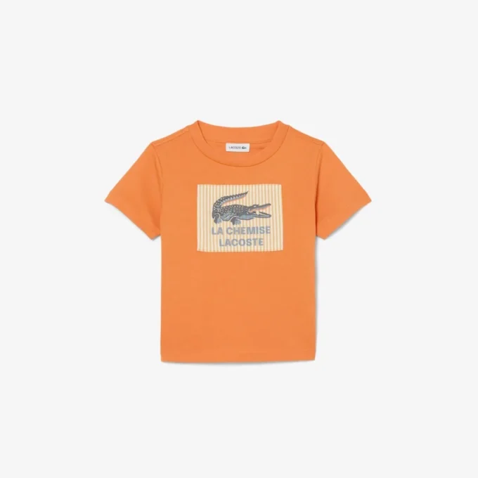 Baumwoll-T-Shirt mit Emblem Baumwoll-T-Shirt mit Emblem