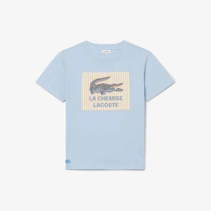 Baumwoll-T-Shirt mit Emblem Baumwoll-T-Shirt mit Emblem