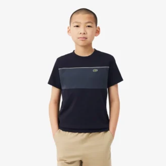 Baumwoll-T-Shirt mit Farbblock