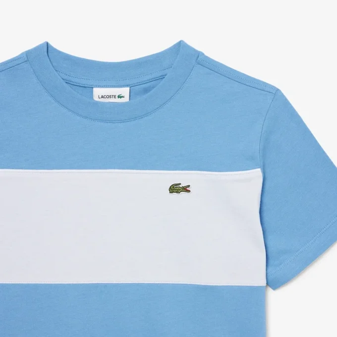 Baumwoll-T-Shirt mit Farbblock Baumwoll-T-Shirt mit Farbblock