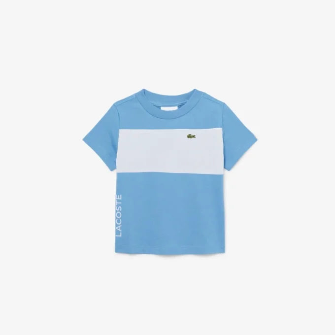 Baumwoll-T-Shirt mit Farbblock Baumwoll-T-Shirt mit Farbblock