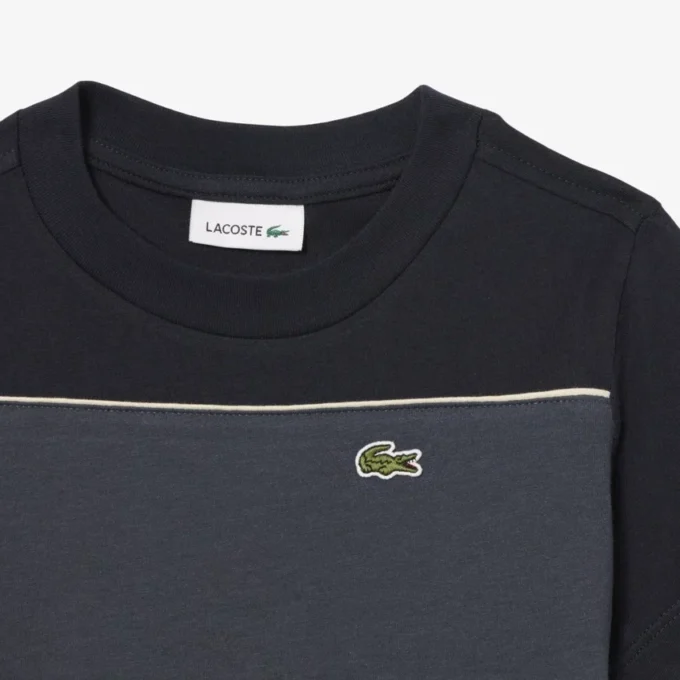 Baumwoll-T-Shirt mit Farbblock Baumwoll-T-Shirt mit Farbblock