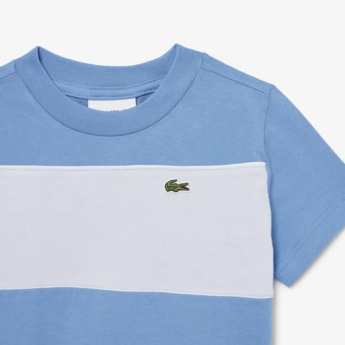 Baumwoll-T-Shirt mit Farbblock Baumwoll-T-Shirt mit Farbblock