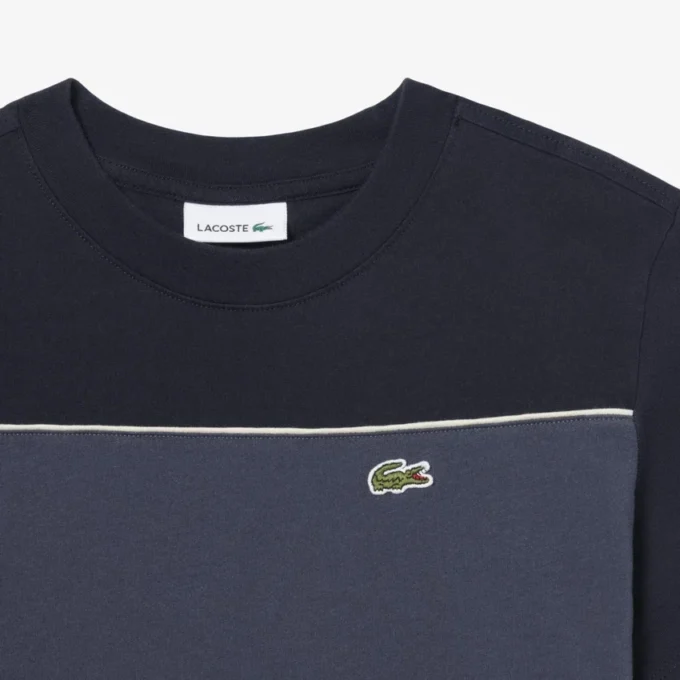 Baumwoll-T-Shirt mit Farbblock Baumwoll-T-Shirt mit Farbblock