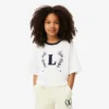 Baumwoll-T-Shirt mit Kontrast-Emblem Baumwoll-T-Shirt mit Kontrast-Emblem