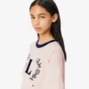 Baumwoll-T-Shirt mit Kontrast-Emblem Baumwoll-T-Shirt mit Kontrast-Emblem