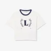 Baumwoll-T-Shirt mit Kontrast-Emblem Baumwoll-T-Shirt mit Kontrast-Emblem