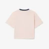 Baumwoll-T-Shirt mit Kontrast-Emblem Baumwoll-T-Shirt mit Kontrast-Emblem
