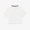 Baumwoll-T-Shirt mit Kontrast-Emblem Baumwoll-T-Shirt mit Kontrast-Emblem