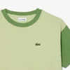 Baumwoll-T-Shirt mit Kontrastbesatz