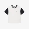 Baumwoll-T-Shirt mit Kontrastbesatz