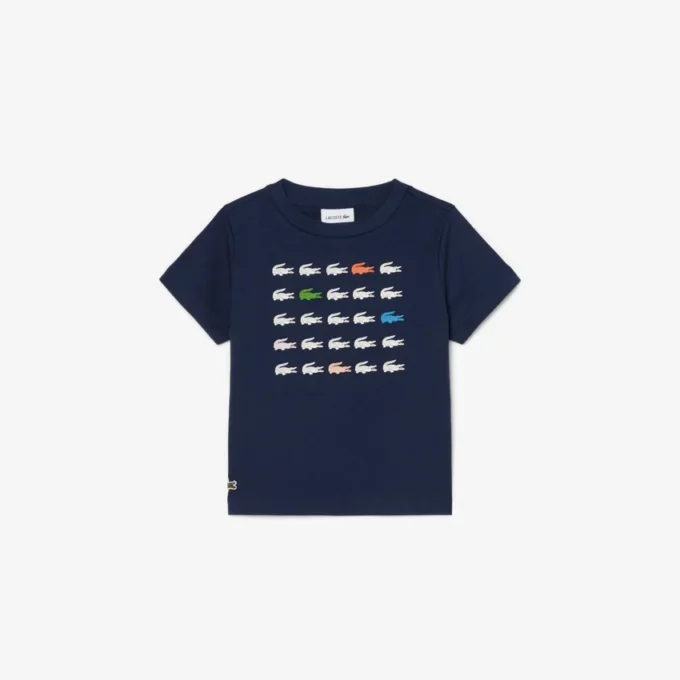 Baumwoll-T-Shirt mit Krokodil-Print