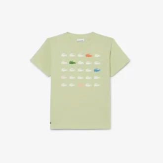 Baumwoll-T-Shirt mit Krokodil-Print