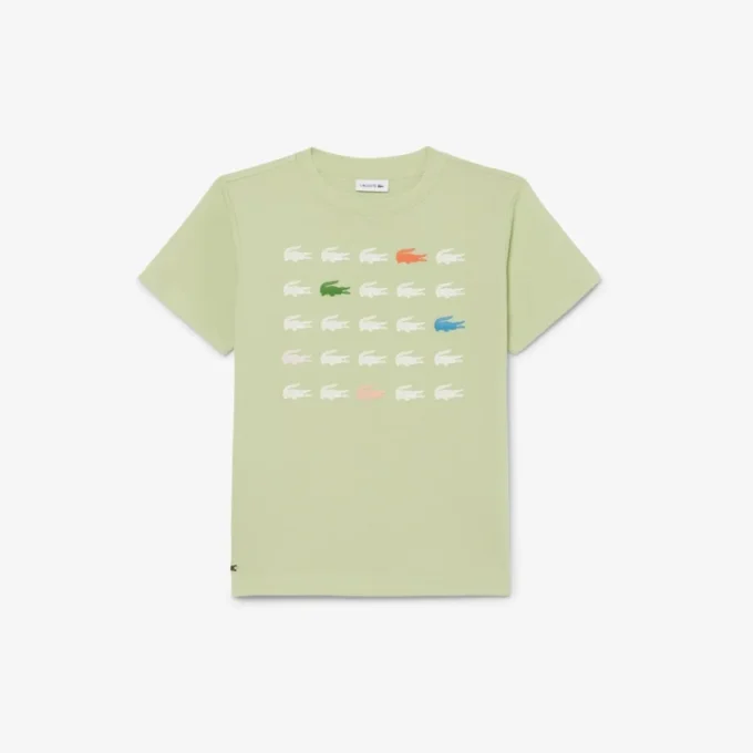 Baumwoll-T-Shirt mit Krokodil-Print