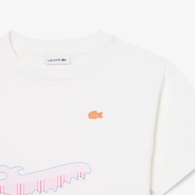 Baumwoll-T-Shirt mit Krokodil-Print
