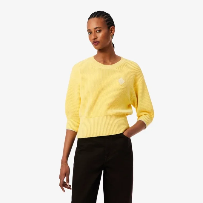 Baumwollpullover mit Rundhalsausschnitt Baumwollpullover mit Rundhalsausschnitt