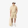 Baumwollshorts mit Krokodil-Print und Streifen Baumwollshorts mit Krokodil-Print und Streifen