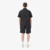 Baumwollshorts mit Krokodil-Print und Streifen Baumwollshorts mit Krokodil-Print und Streifen