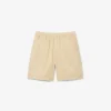 Baumwollshorts mit Krokodil-Print und Streifen Baumwollshorts mit Krokodil-Print und Streifen