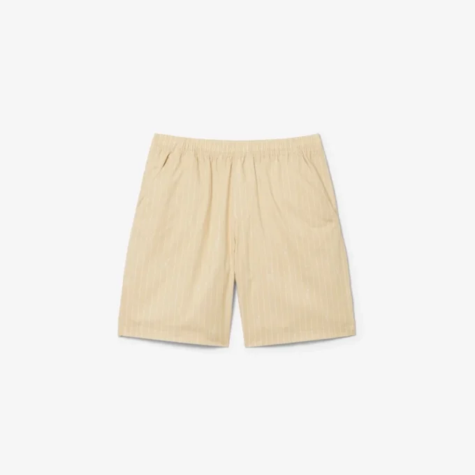 Baumwollshorts mit Krokodil-Print und Streifen Baumwollshorts mit Krokodil-Print und Streifen