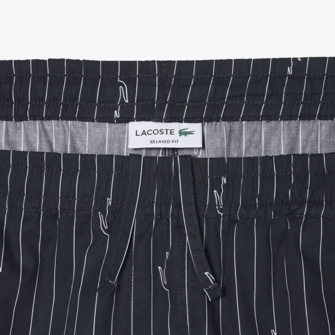 Baumwollshorts mit Krokodil-Print und Streifen Baumwollshorts mit Krokodil-Print und Streifen
