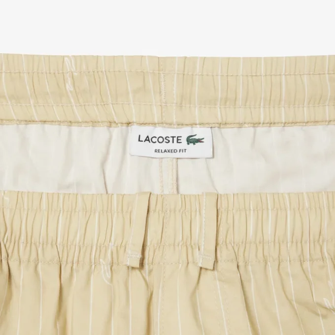 Baumwollshorts mit Krokodil-Print und Streifen Baumwollshorts mit Krokodil-Print und Streifen