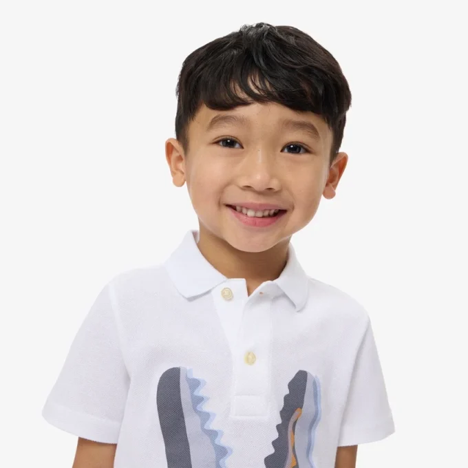 Bedrucktes Baumwoll-Poloshirt Bedrucktes Baumwoll-Poloshirt