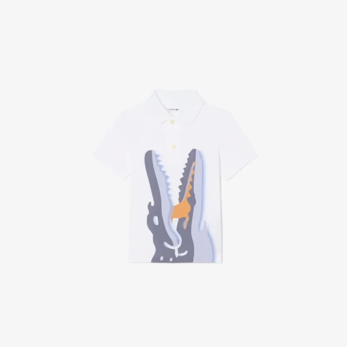 Bedrucktes Baumwoll-Poloshirt Bedrucktes Baumwoll-Poloshirt