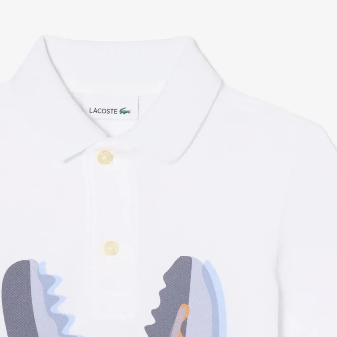 Bedrucktes Baumwoll-Poloshirt Bedrucktes Baumwoll-Poloshirt